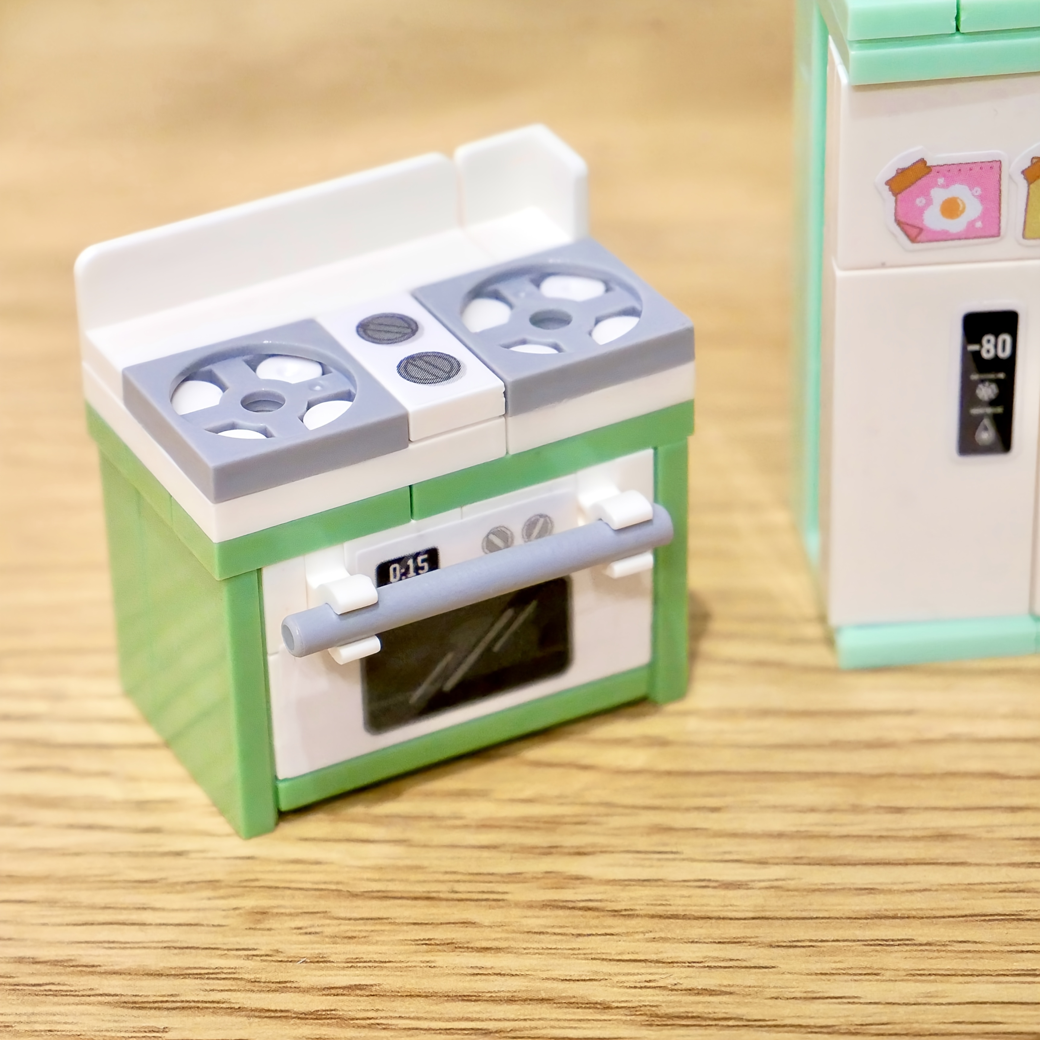 Miniature Kitchen Furniture Building Blocks Set